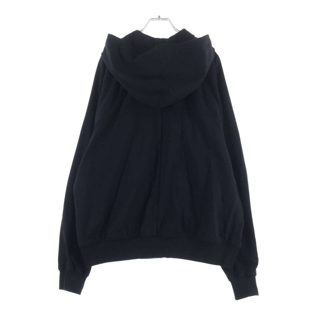 Rick Owens(リックオウエンス) 25AW Windbreaker Zip Up Hoodie ジップアップフーディー パーカー ドローコード ブラック RU02E1241-BA