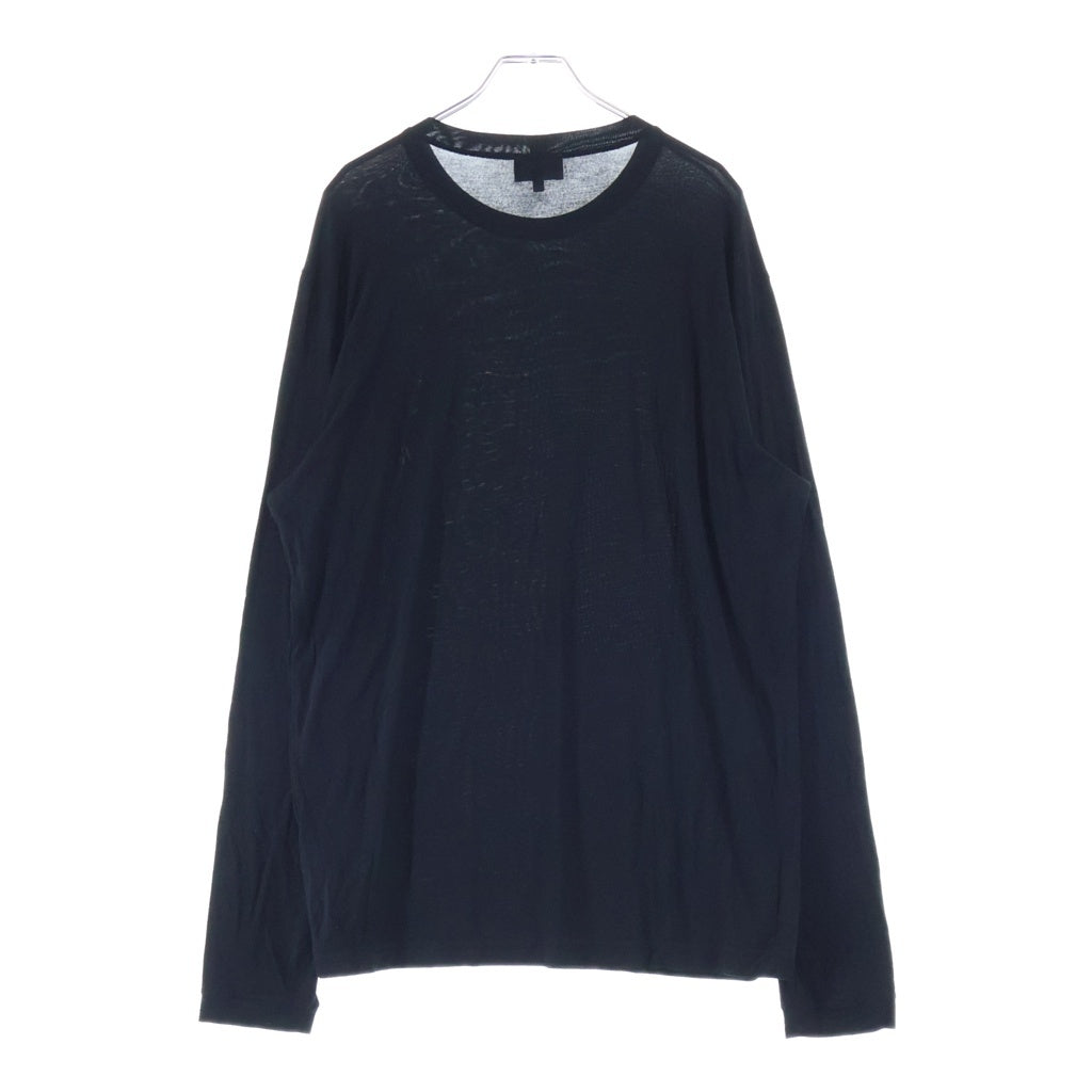 GIORGIO ARMANI(ジョルジオアルマーニ) ストレッチビスコース クルーネック長袖Tシャツ カットソー ブラック 3GST51 SJP4Z