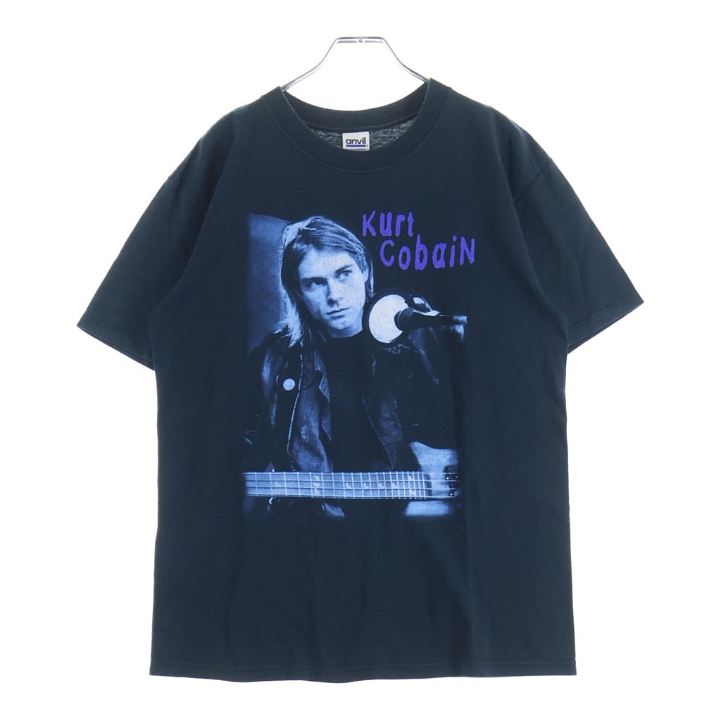 VINTAGE(ヴィンテージ) 00S NIRVANA KURT COBAIN PRONT S/S TEE ANVIL 半袖プリントTシャツ カットソー ブラック
