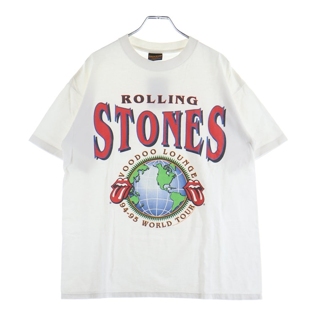 VINTAGE(ヴィンテージ) 90S THE ROLLING STONES VOODOO LOUNGE 94-95 WORLD TOUR PRINT S/S TEE BROCKUM 半袖プリントTシャツ カットソー ホワイト