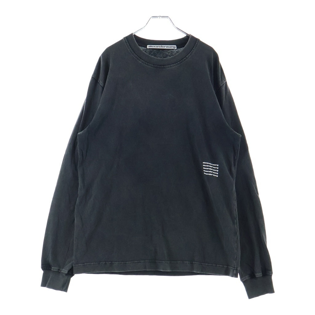 ALEXANDER WANG(アレキサンダーワン) L/S T-Shirt フェード加工 長袖Tシャツ ロンT ブラック