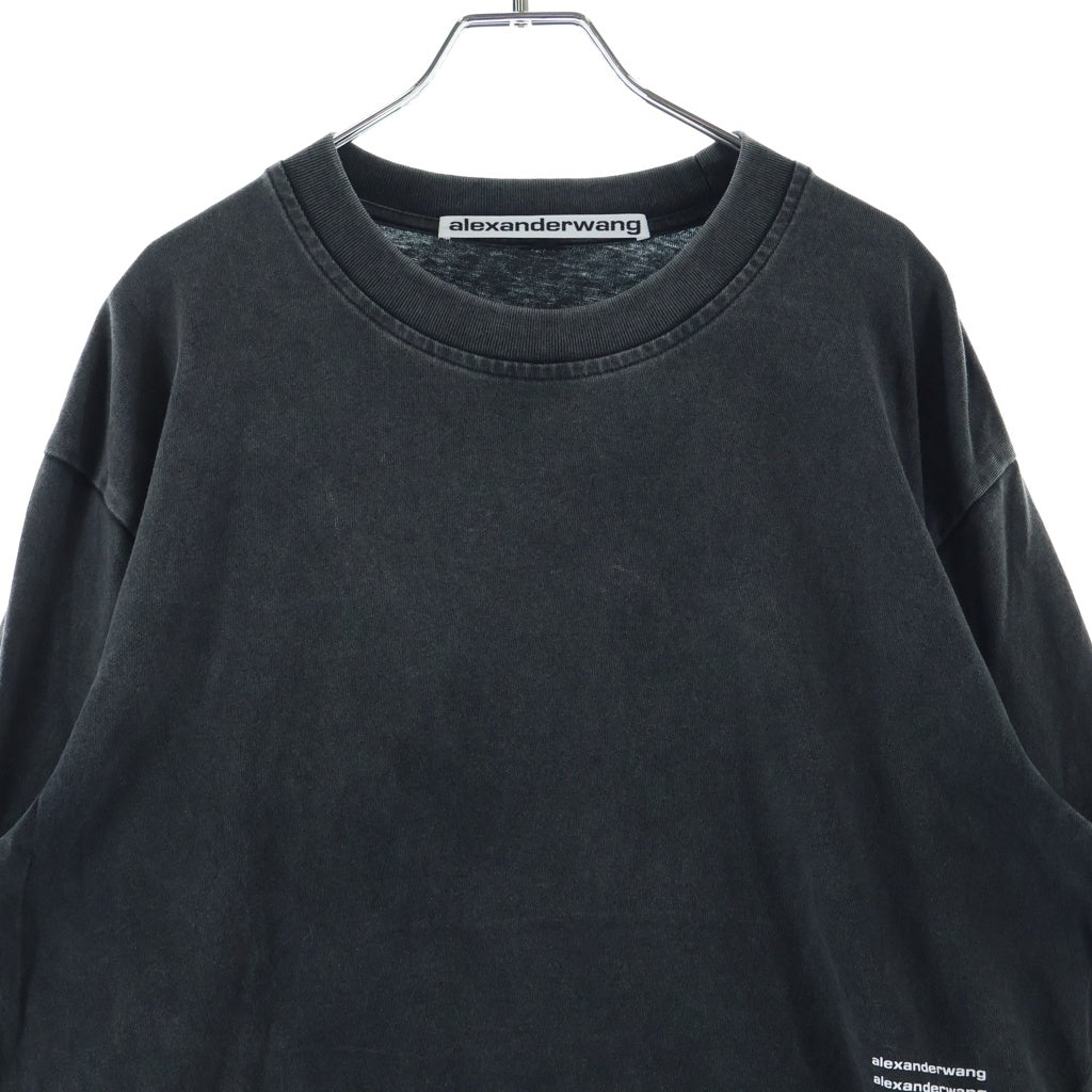 ALEXANDER WANG(アレキサンダーワン) L/S T-Shirt フェード加工 長袖Tシャツ ロンT ブラック
