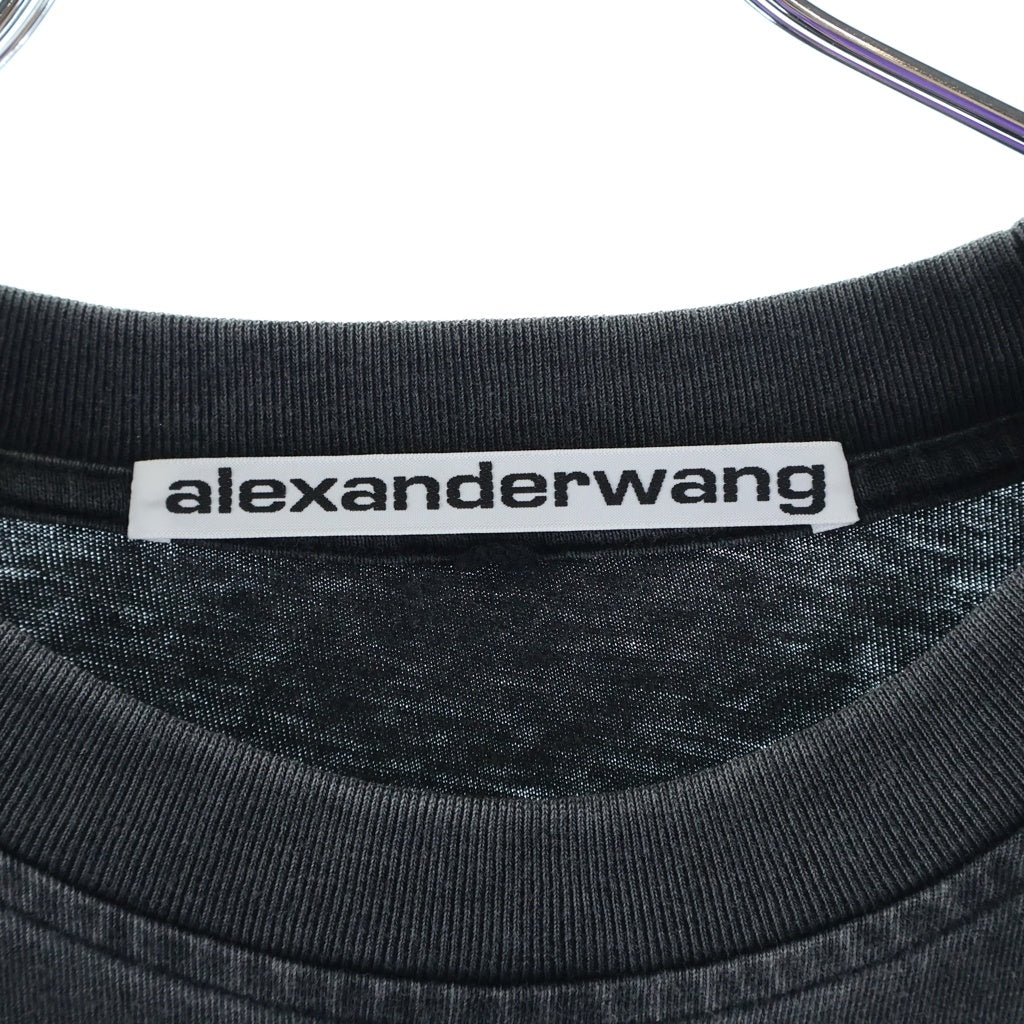 ALEXANDER WANG(アレキサンダーワン) L/S T-Shirt フェード加工 長袖Tシャツ ロンT ブラック