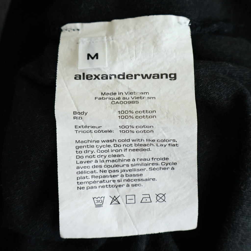 ALEXANDER WANG(アレキサンダーワン) L/S T-Shirt フェード加工 長袖Tシャツ ロンT ブラック