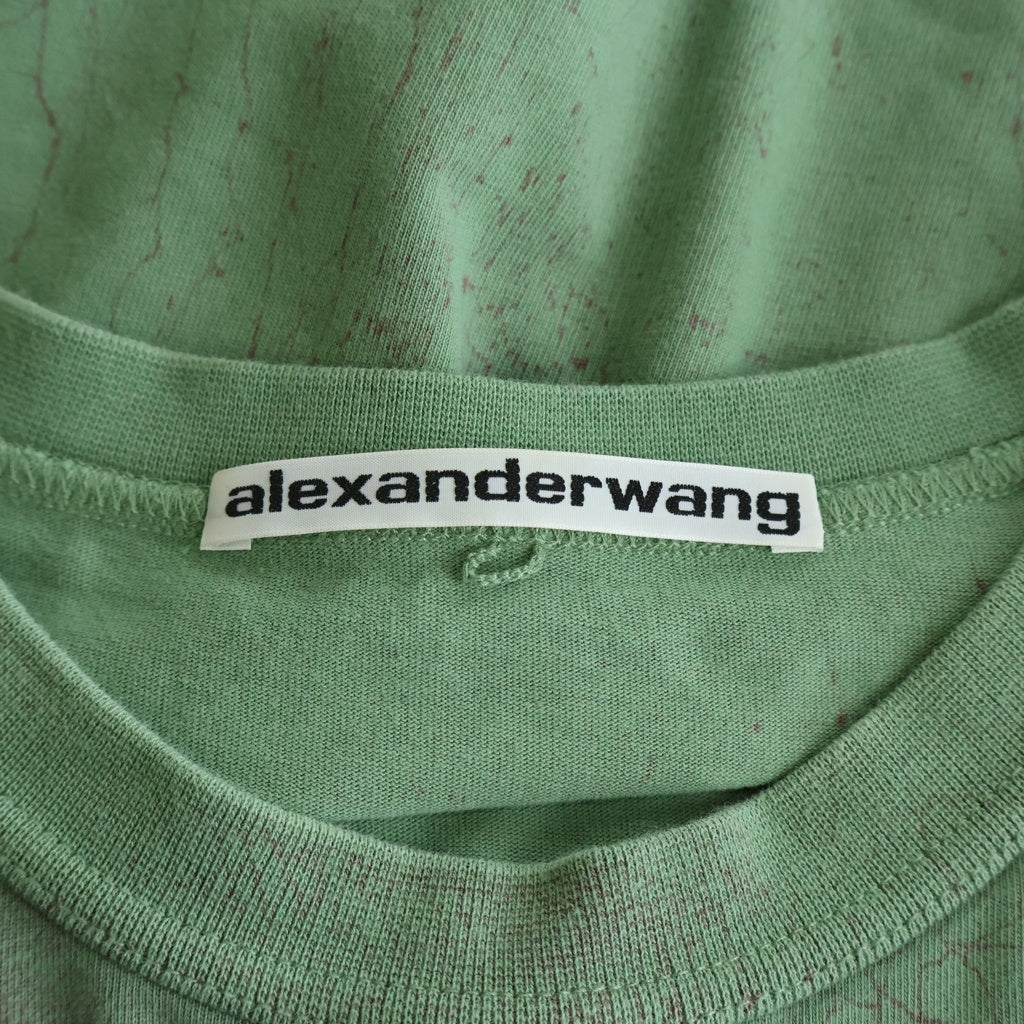 ALEXANDER WANG(アレキサンダーワン) Emboss L/S T-Shirt 長袖Tシャツ ロンT グリーン