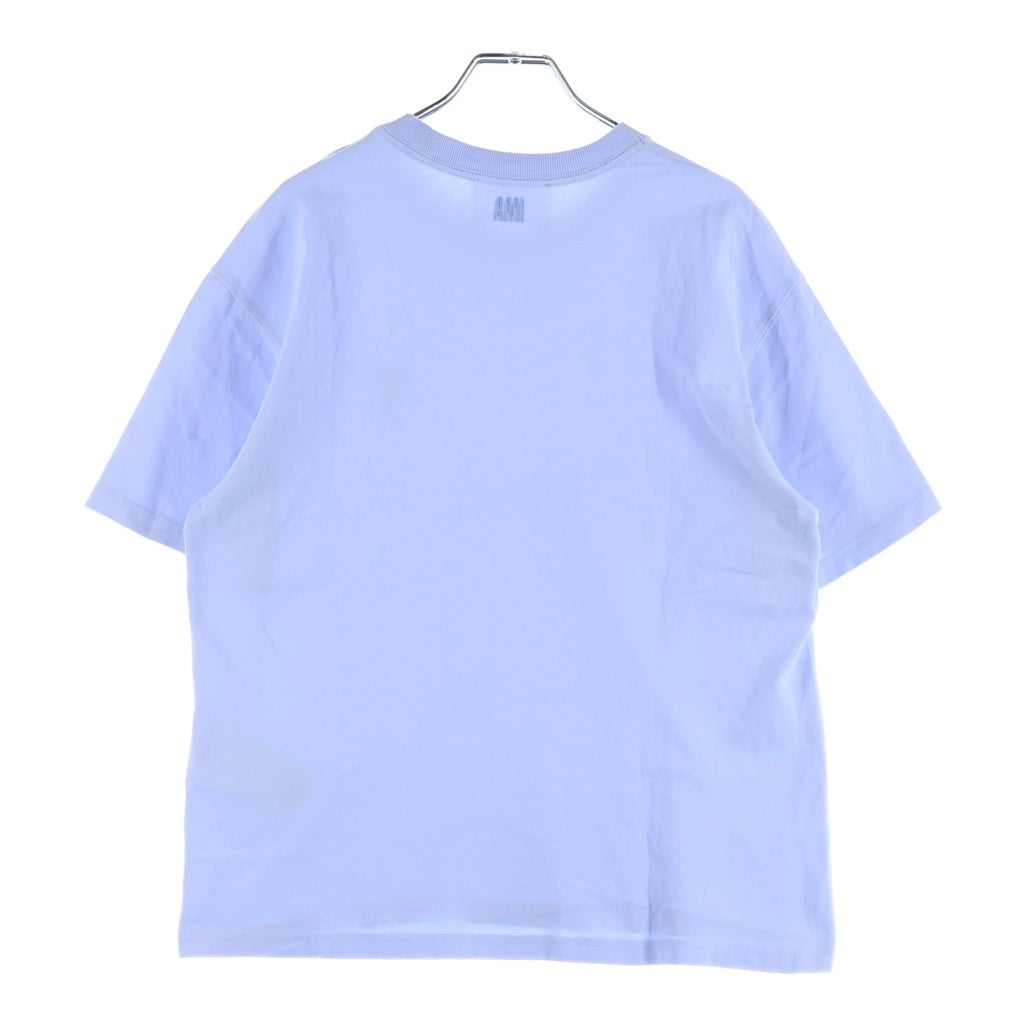 AMI Alexandre Mattiussi(アミアレクサンドルマテュッシ) T-Shirt ハートロゴ刺繍 半袖Tシャツ ブルー UTS004.726