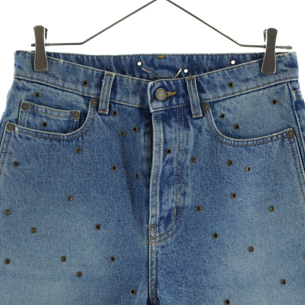 SAINT LAURENT PARIS(サンローランパリ) Studded Denim Short スタッズデニムショーツ ハーフパンツ インディゴ 606814 YL870