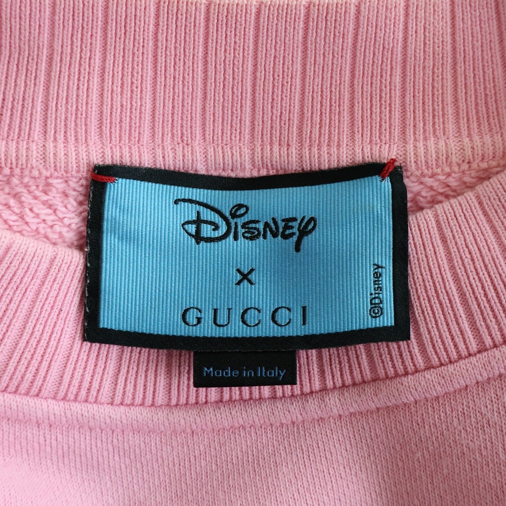 GUCCI(グッチ) ×Disney Sweatshirt ディズニー ドナルドダック クルーネックスウェットトレーナー ピンク レディース 469250 X3N12