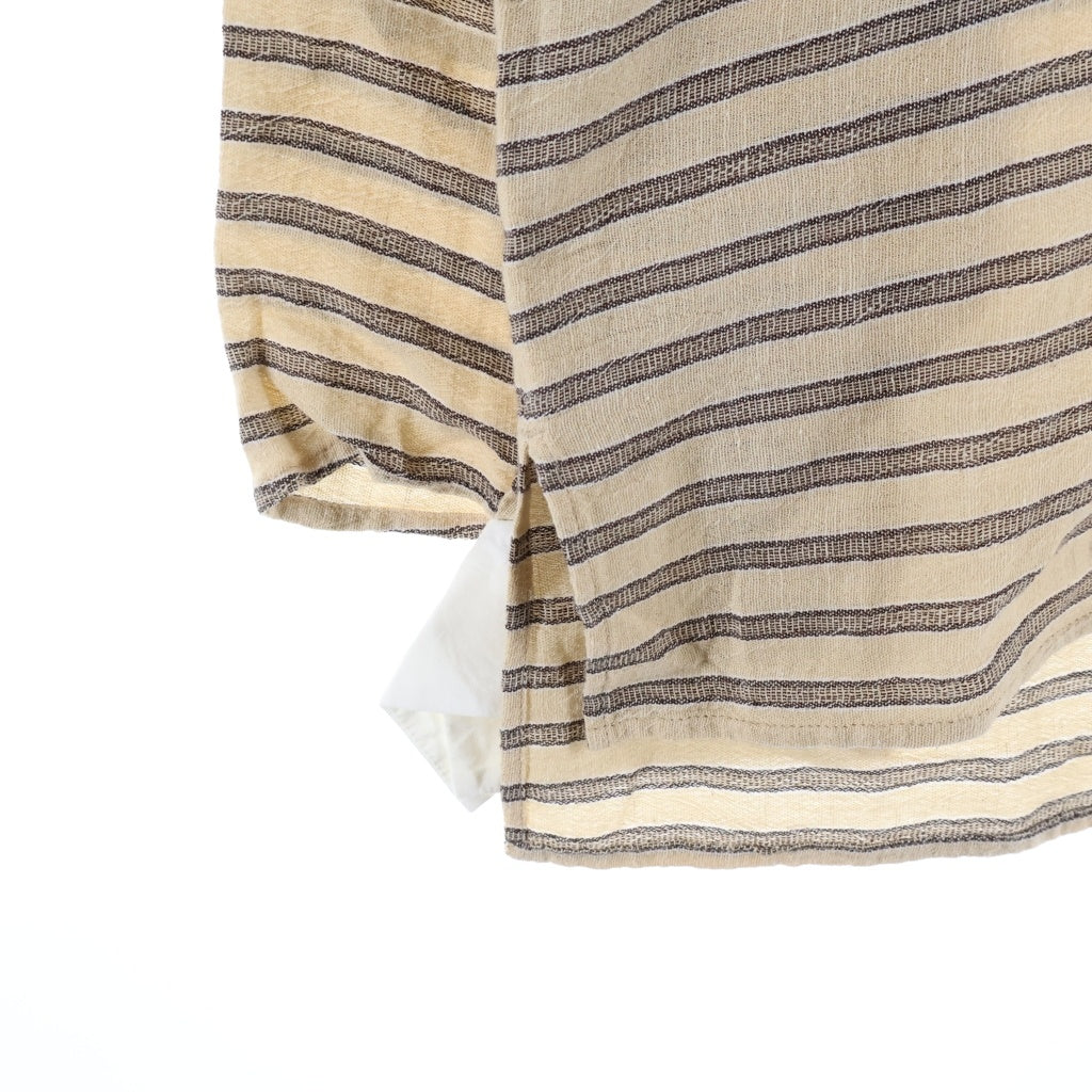 LOEWE(ロエベ) Stripe Shirt スタンドカラー ボーダー長袖シャツ ベージュ S2299320AK レディース