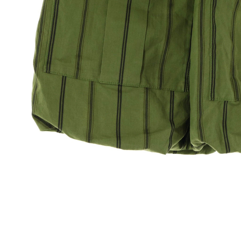 CHANEL(シャネル) Stripe Skirt シルク ストライプスカート カーキ レディース P32255V18463