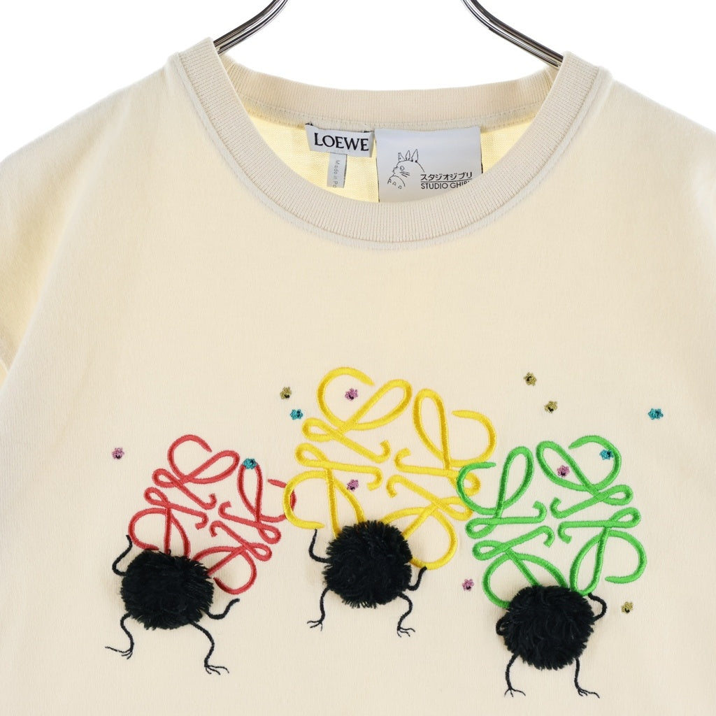 LOEWE(ロエベ) ×千と千尋の神隠し ススワタリ アナグラム刺繍 半袖Tシャツ アイボリー S928Y22X02