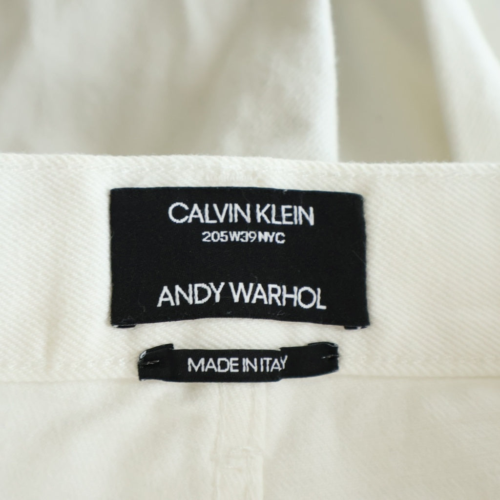 Calvin Klein(カルバンクライン) 18SS ×ANDY WARHOL SILKSCREENED PAINTED DENIM PANTS アンディ ウォーホル ペイントデニムパンツ ジーンズ ホワイト205W39NYC