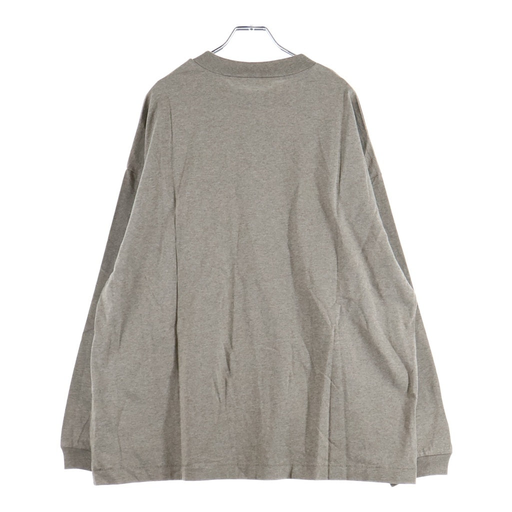 FEAR OF GOD ESSENTIALS(フィアオブゴッド エッセンシャルズ) L/S T-SHIRT ラバーロゴ 長袖Tシャツ ロンT グレー