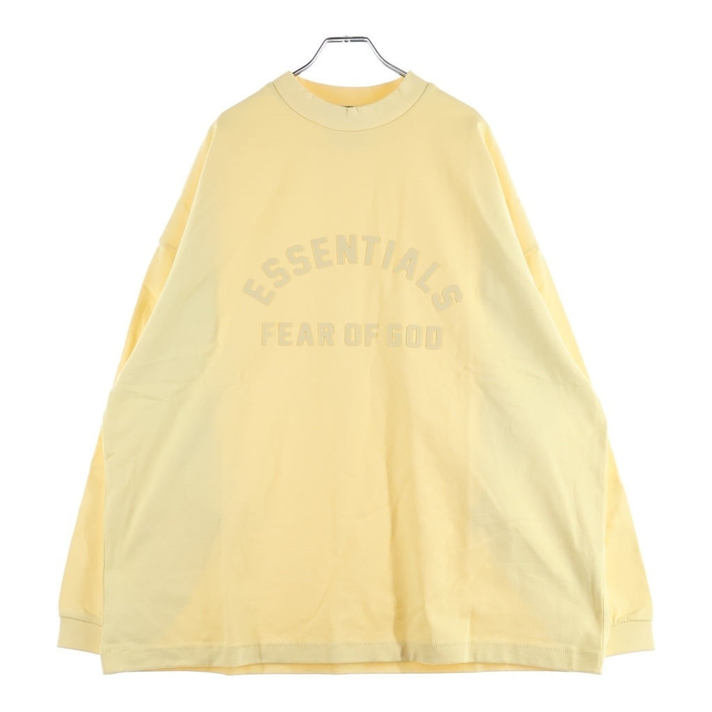 FEAR OF GOD ESSENTIALS(フィアオブゴッド エッセンシャルズ) HEAVY L/S T-SHIRT ラバーロゴ ヘビーオンス長袖Tシャツ ロンT イエロー