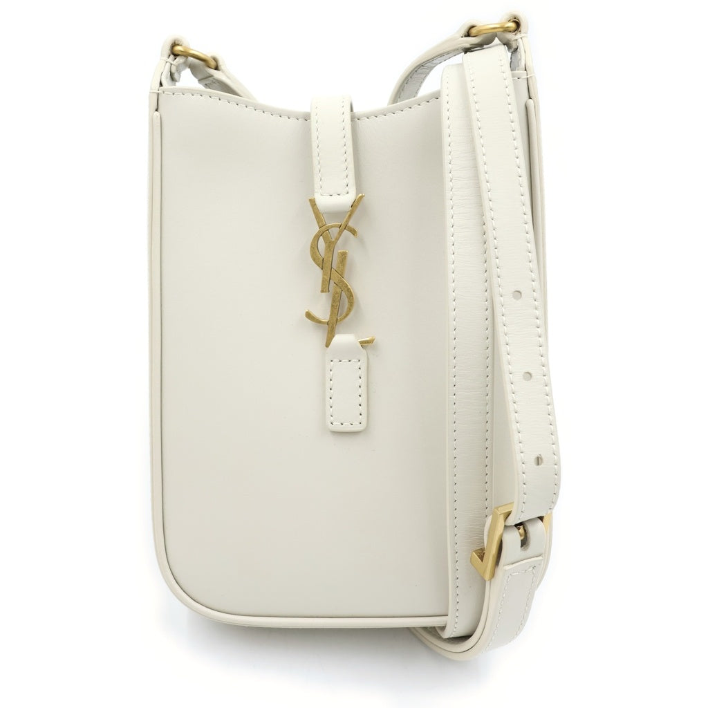 SAINT LAURENT PARIS(サンローランパリ) Le 5 A 7 カサンドラ レザーショルダーバッグ アイボリー 735214 レディース