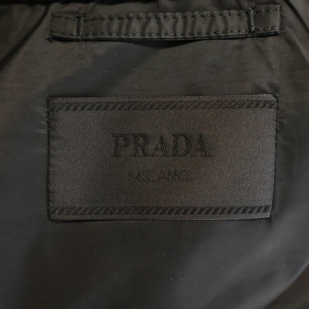 PRADA(プラダ) Nylon Jacket トライアングルロゴ ジップアップナイロンジャケット ブラック SGN521
