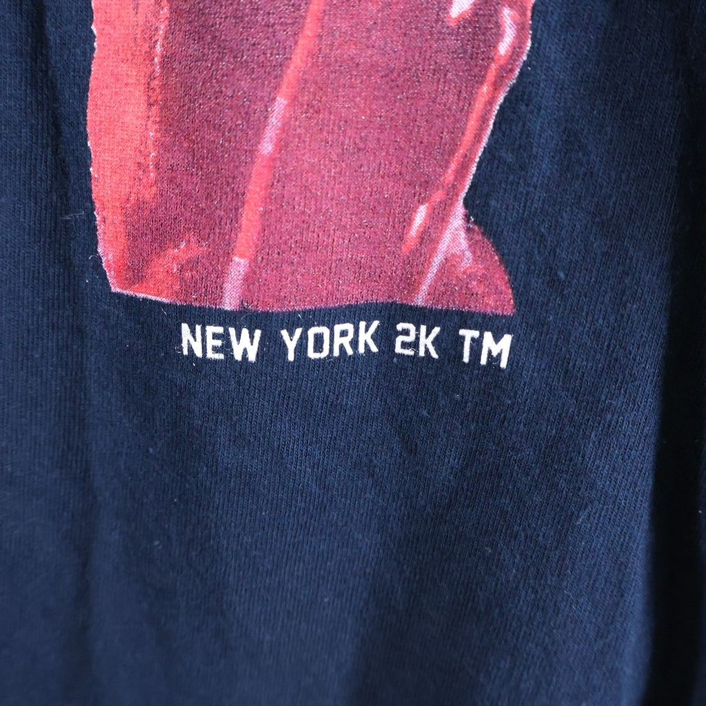 VINTAGE(ヴィンテージ) 90S DMX BRING YOUR WHOLE CREW L/S TEE プリント長袖Tシャツ カットソー ネイビー