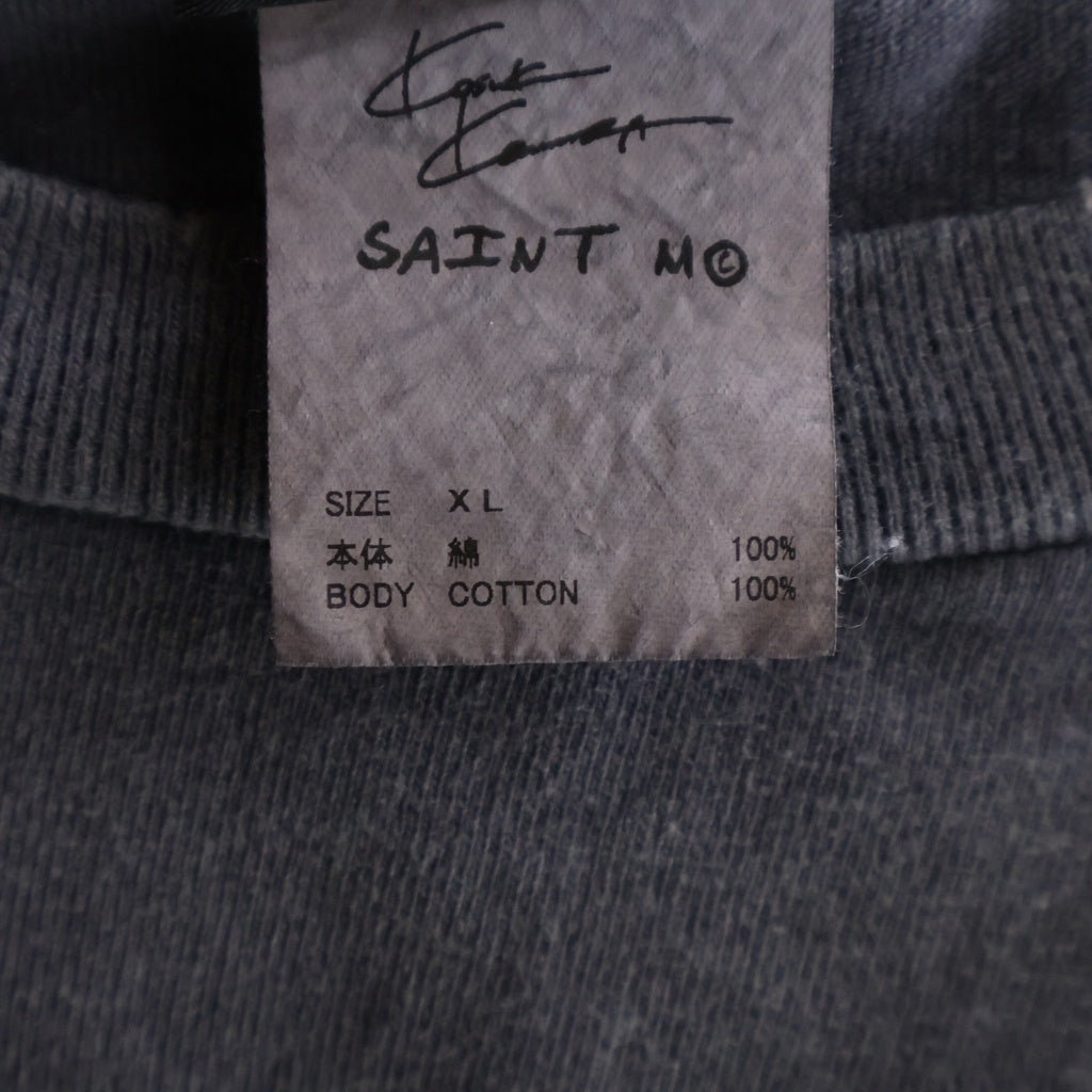 SAINT MICHAEL(セントマイケル) 24SS x Kosuke Kawamura Love Beyond S/S Tee コウスケカワムラ ラブビヨンド 両面プリント クルーネック 半袖Tシャツ グレー SM-YS8-0000-C23