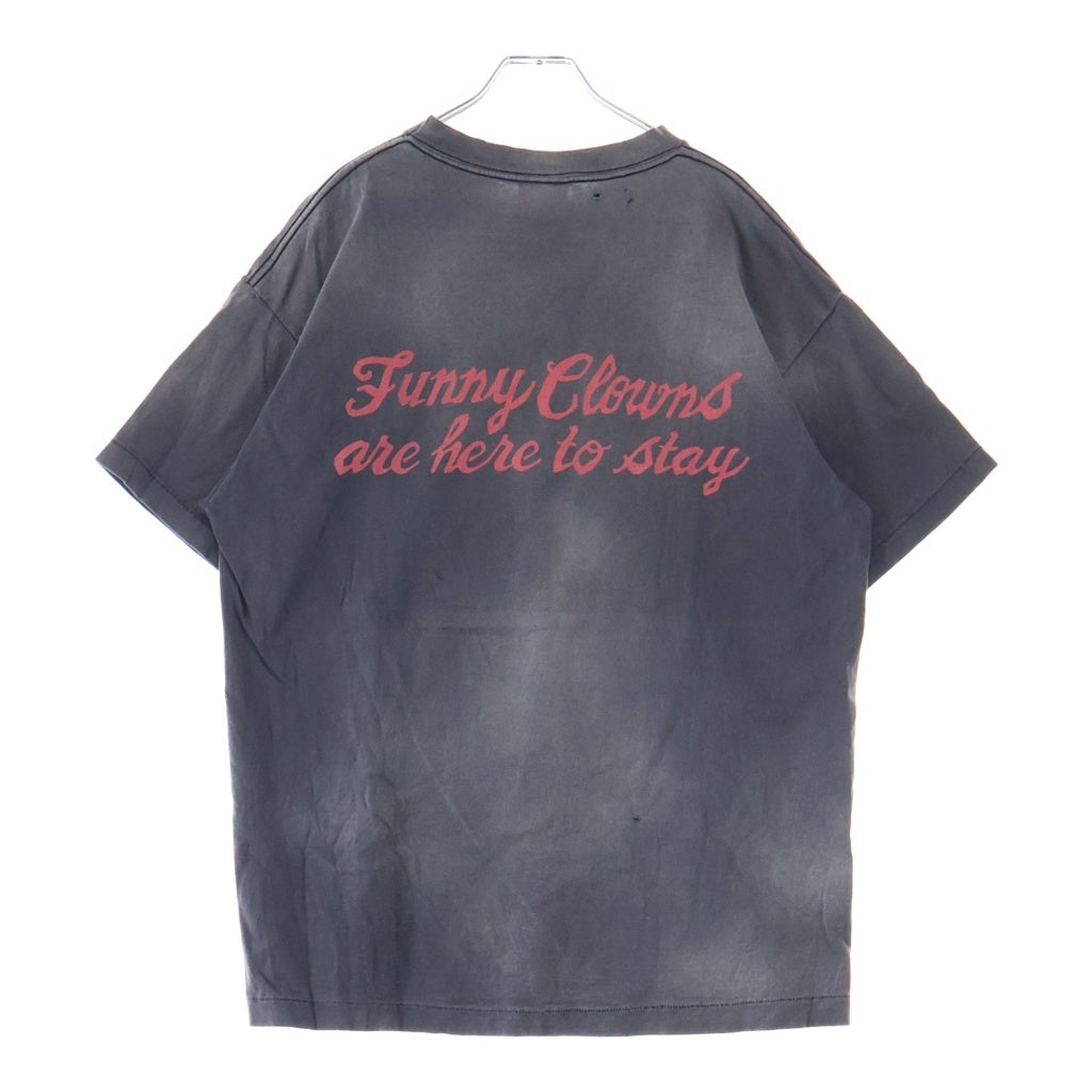 SAINT MICHAEL(セントマイケル) 24SS SS TEE MAGICAL SAINT マジカルセント ダメージ加工 半袖Tシャツ グレー SM-YS8-0000-006