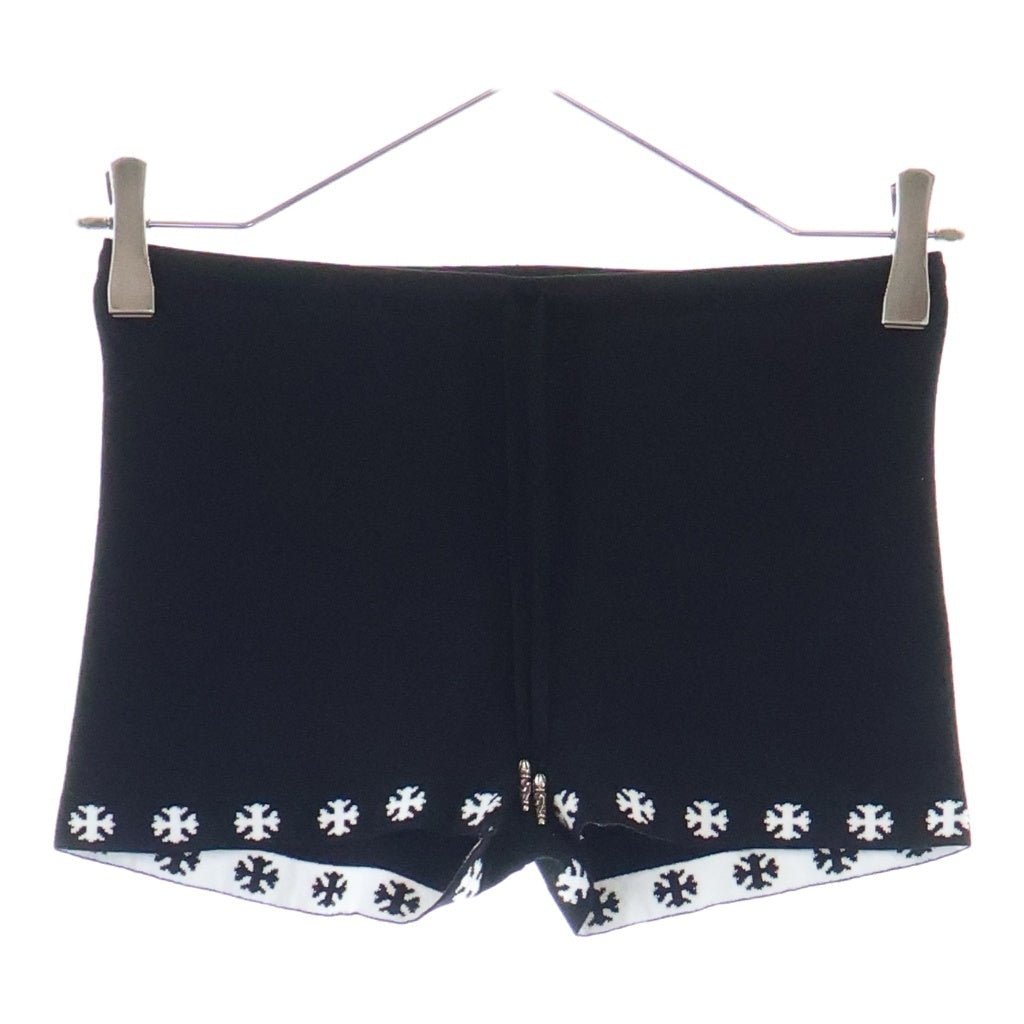 CHROME HEARTS(クロムハーツ) BOY SHORT DRAWSTRING CHプラス スクロールボロチップ バイカーショーツ ハーフパンツ ブラック レディース