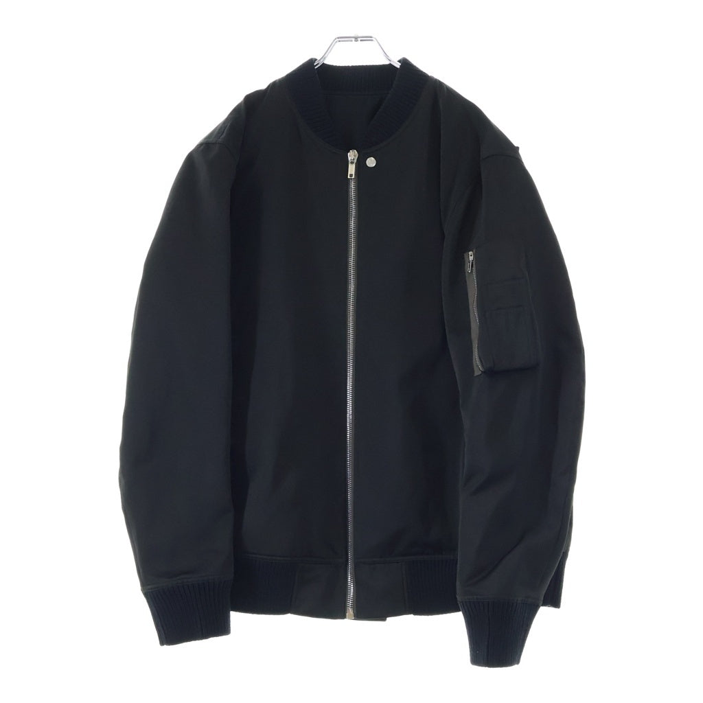 Rick Owens(リックオウエンス) CLASSIC FLIGHT JACKET クラシック フライト ジップアップ ボンバー ジャケット ブラック RU01F2778-THD