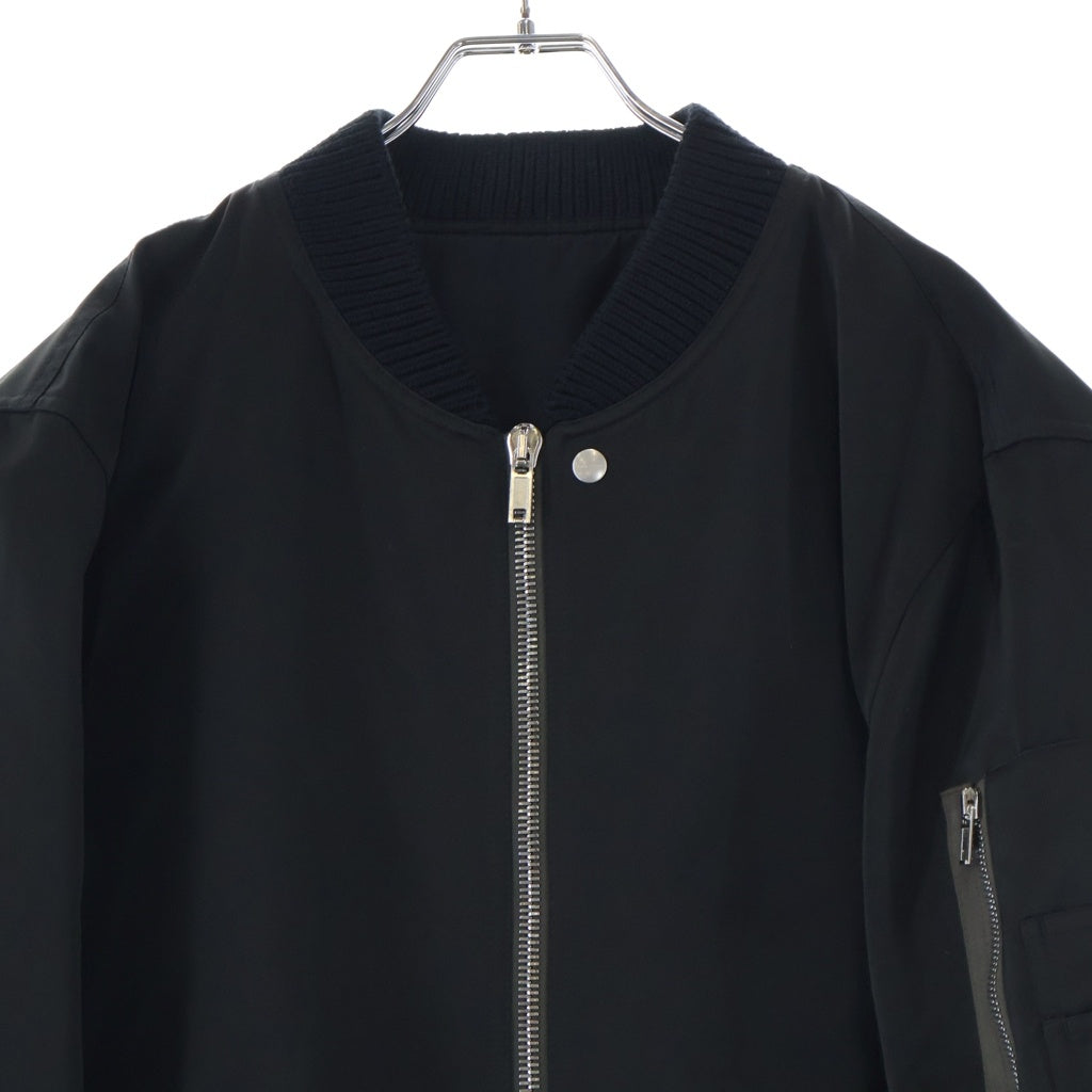 Rick Owens(リックオウエンス) CLASSIC FLIGHT JACKET クラシック フライト ジップアップ ボンバー ジャケット ブラック RU01F2778-THD