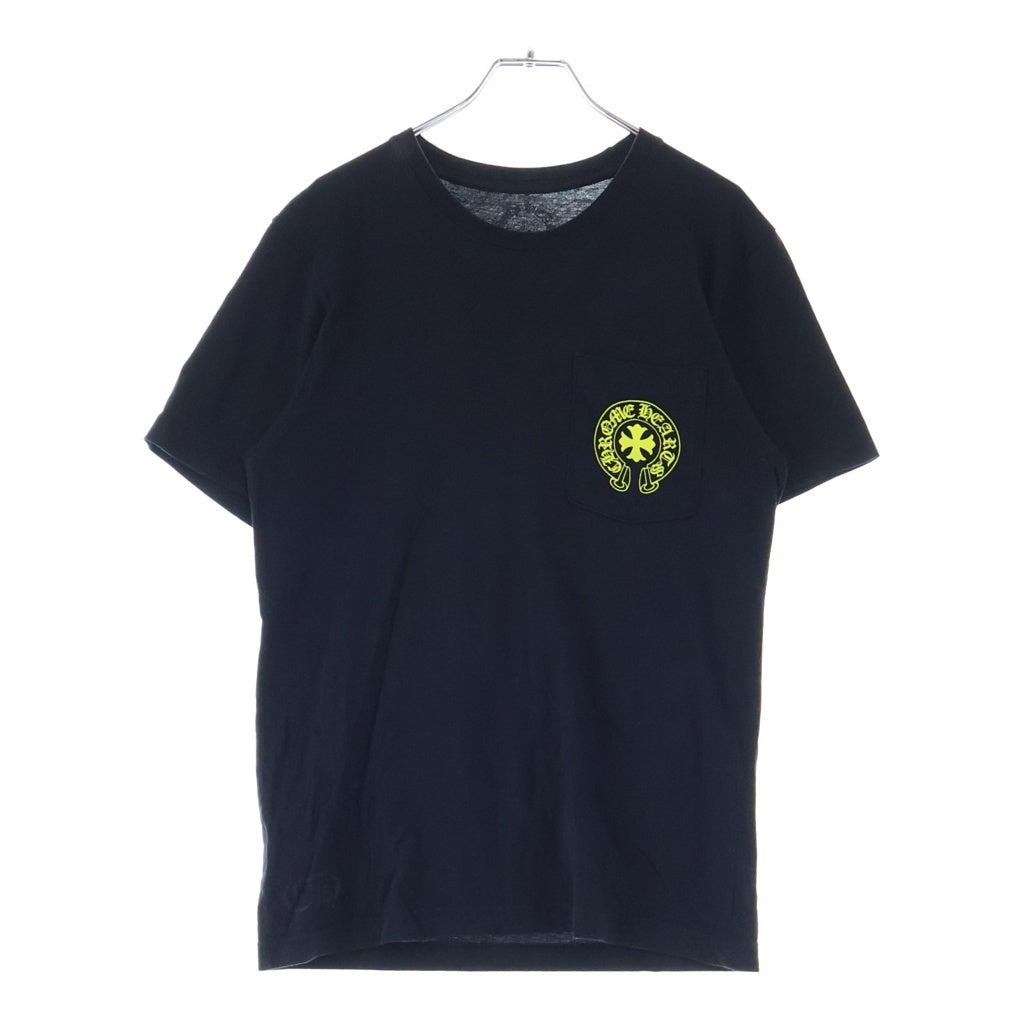 CHROME HEARTS(クロムハーツ) CH T-SHIRT バーティカルロゴ半袖Tシャツ ブラック/イエロー