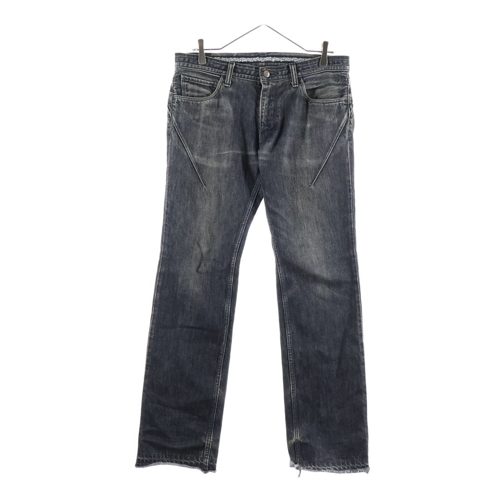 NUMBER (N)INE(ナンバーナイン) 07AW ARCHIVE ABOUT A BOY DENIM PANTS アーカイブ ハート涙パッチ音符デニム ジーンズ ブラック F07-NNP001A