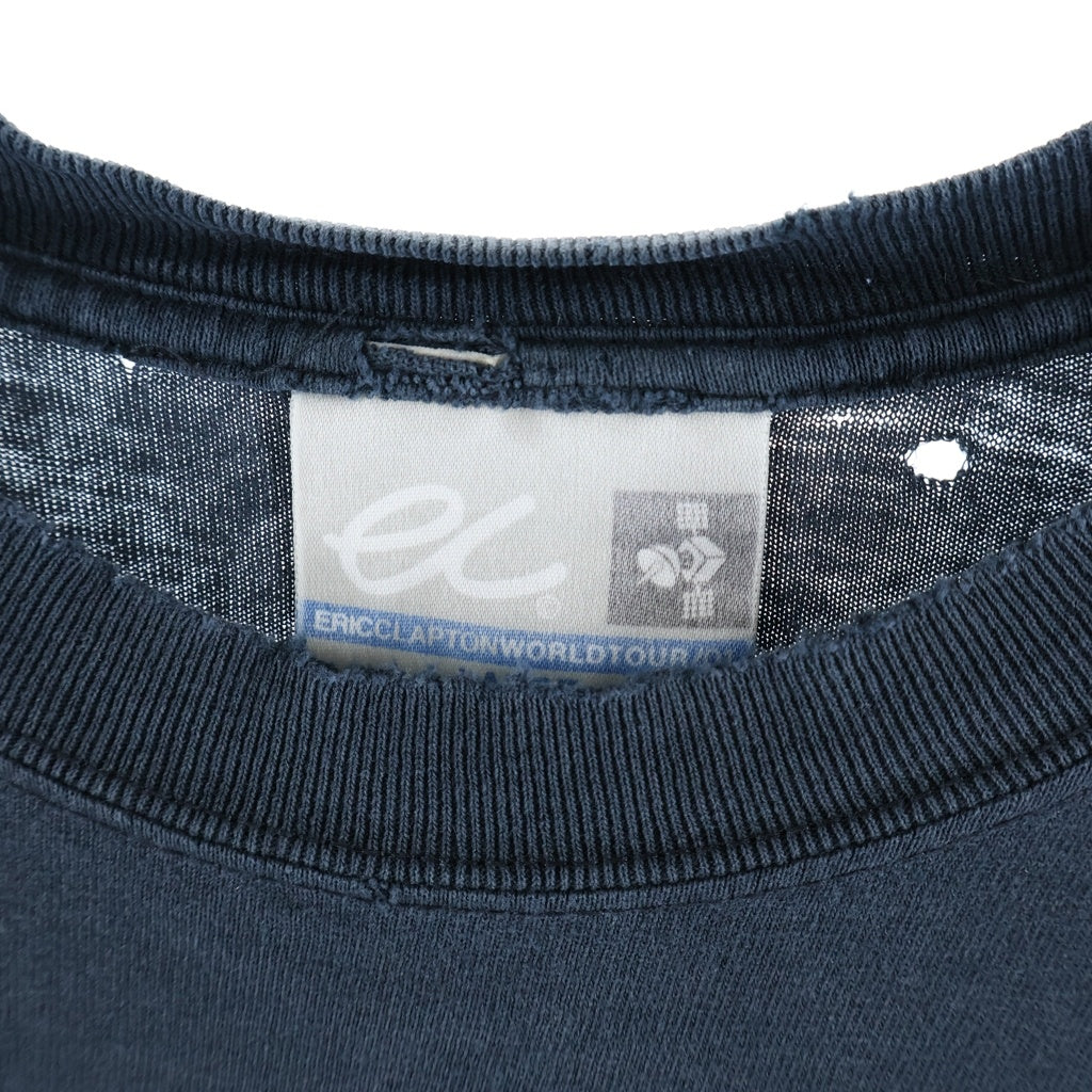 VINTAGE(ヴィンテージ) 00S ERIC CLAPTON WORLD TOUR GUITER GRAPHIC S/S TEE エリック クランプトン ワールドワイドツアー ギタープリント半袖Tシャツ カットソー ネイビー