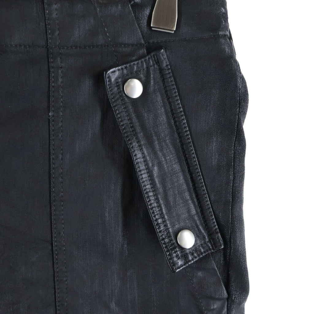 DRKSHDW(ダークシャドウ) 19AW Biker Pants Black WAX コーティング バイカー エアカット ストレッチパンツ ブラック レディース DS19F6320-SBW