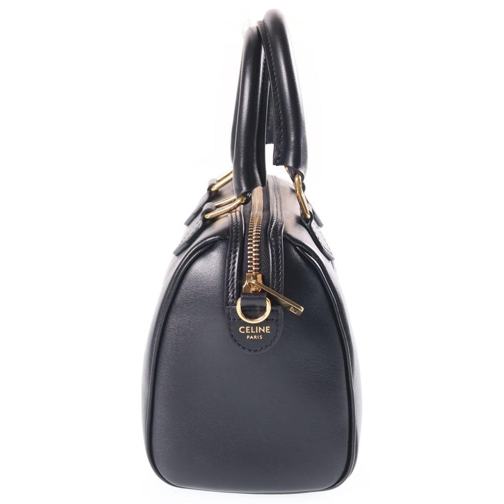CELINE(セリーヌ) トリオンフ スムースカーフスキン スモール ボストンバッグ ショルダーバッグ ブラック 113773DU3 レディース