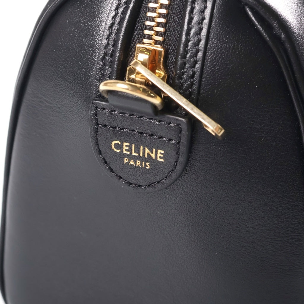 CELINE(セリーヌ) トリオンフ スムースカーフスキン スモール ボストンバッグ ショルダーバッグ ブラック 113773DU3 レディース