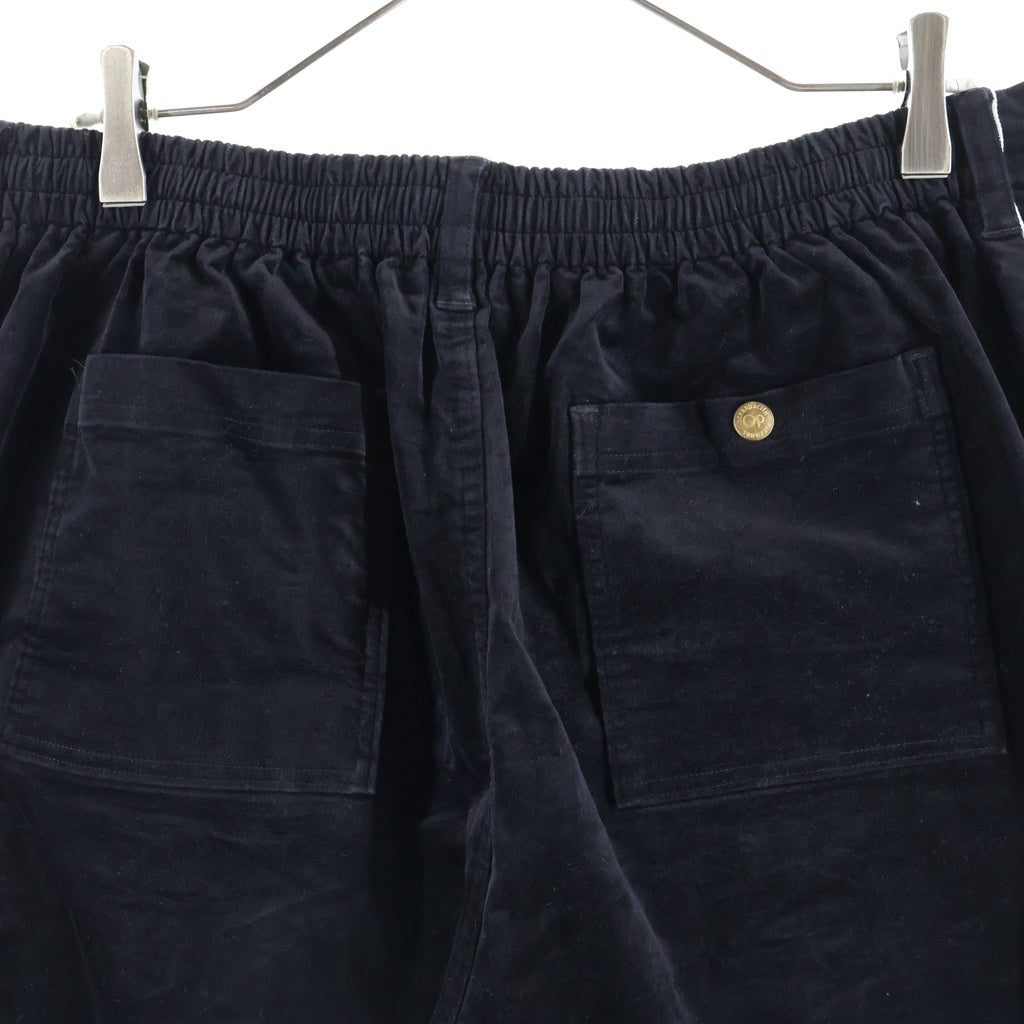 NO BRAND(ノーブランド) Ocean Pacific(オーシャンパシフィック) BerBerJin Velours Piping Short ベルベルジン別注 ベロアショーツ ハーフパンツ ブラック OpSP25233