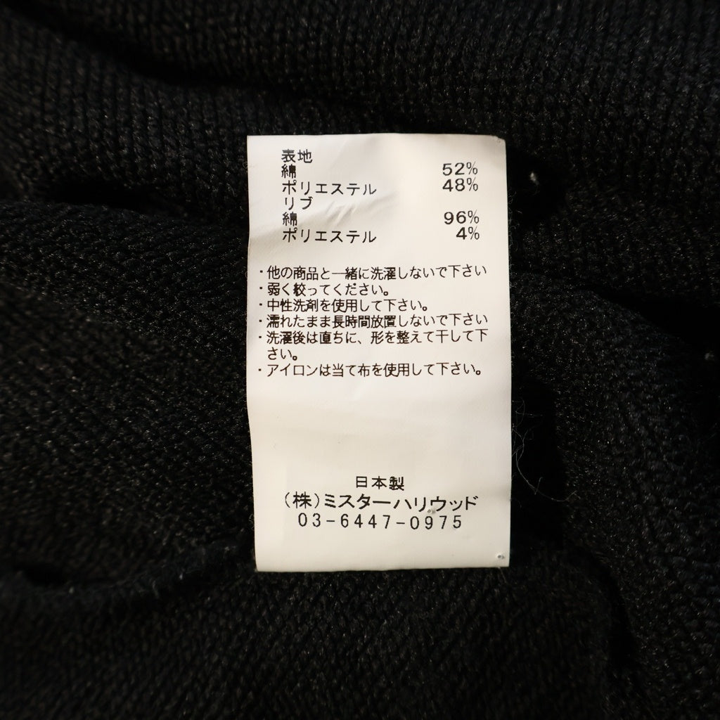 N.HOOLYWOOD(エヌハリウッド) LONG SLEEVE SWEAT SHIRT スタンドカラー プルオーバースウェットトレーナー ブラック 2231-CS03-062