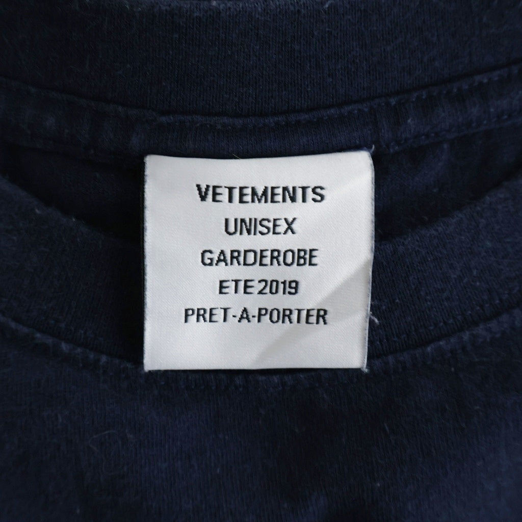 VETEMENTS(ヴェトモン) 19SS Cartoon Print Tee カートゥーン 半袖Tシャツ カットソー ネイビー USS197070