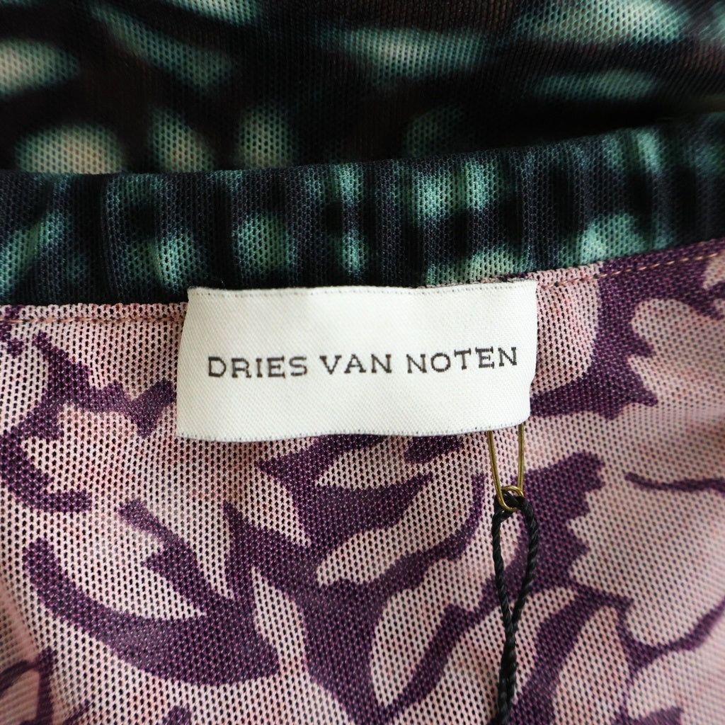 DRIES VAN NOTEN(ドリスヴァンノッテン) HOMOA SHORT PR 1619WK.SKIRT レイヤードメッシュ スカート 総柄 グリーン/ピンク レディース