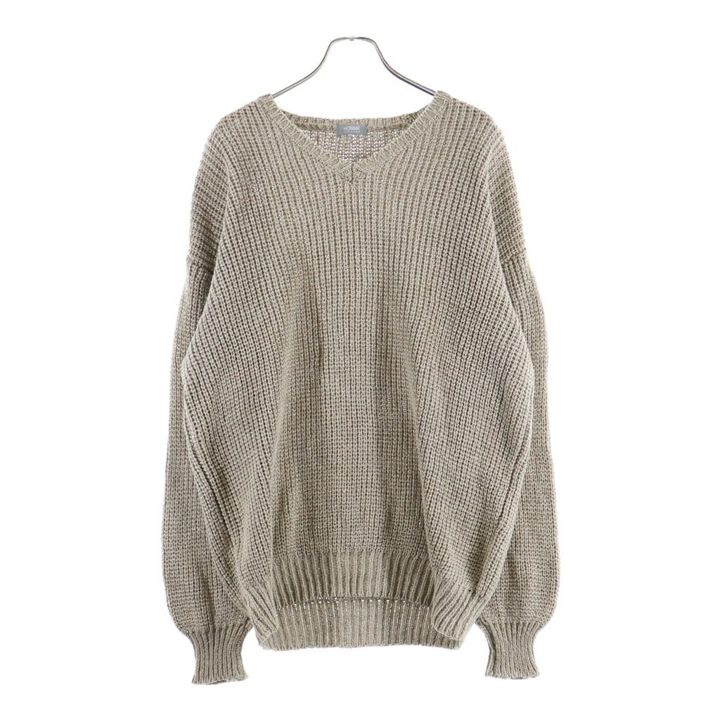 COMME des GARCONS HOMME(コムデギャルソンオム) 80s Archive デカオム Vネック ローゲージニット セーター ベージュ