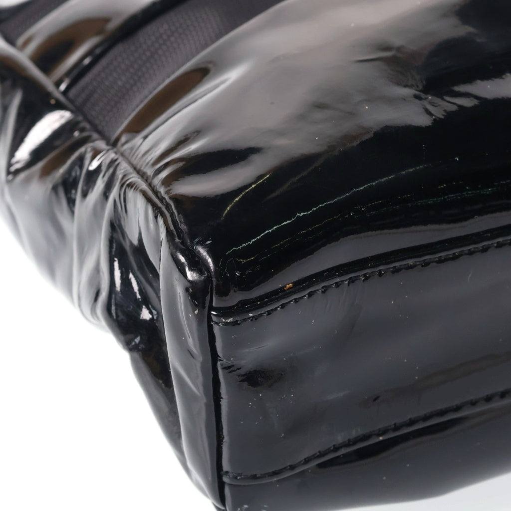 COMME des GARCONS(コムデギャルソン) 90S ENAMEL HAND BAG エナメル ハンド トートバッグ ブラック
