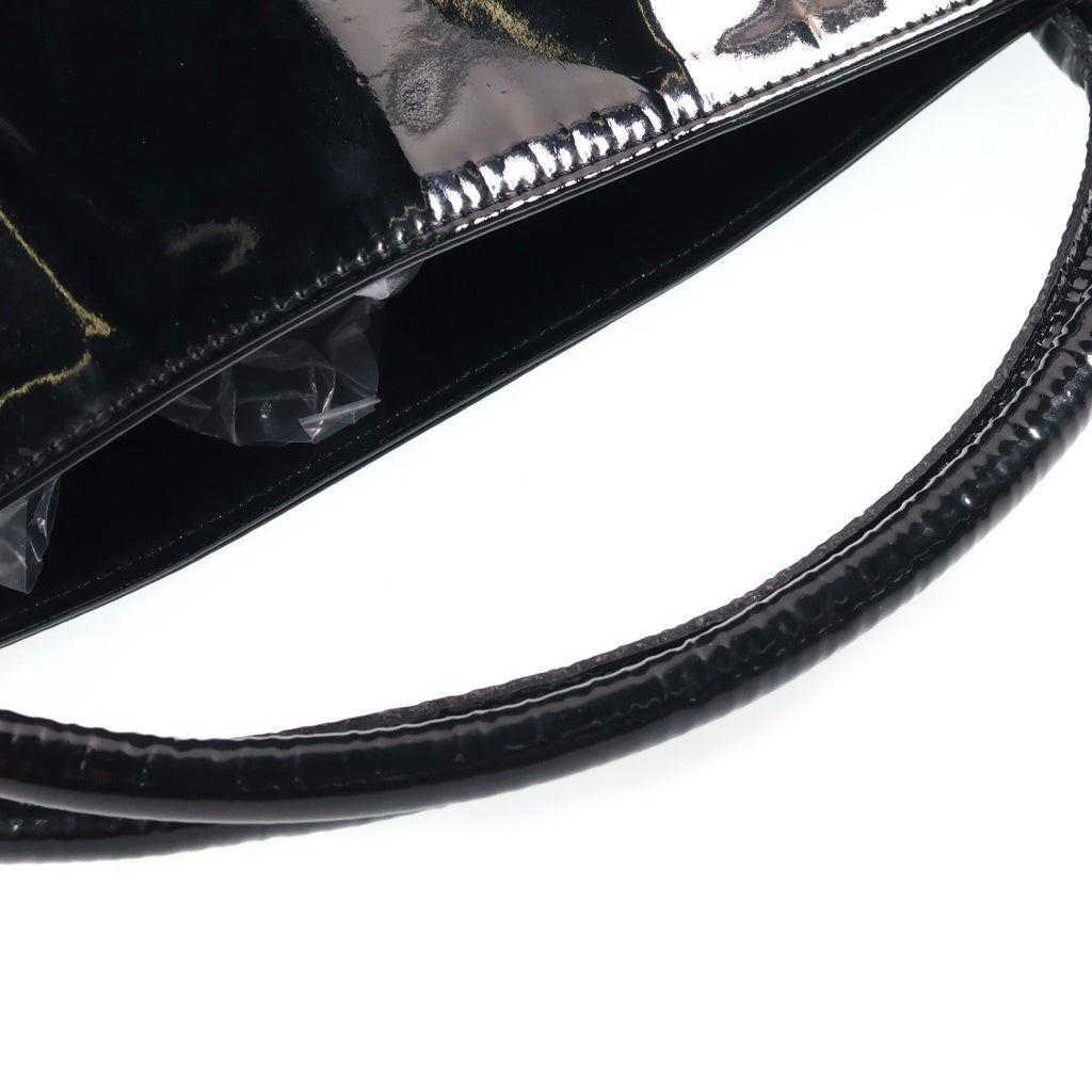 COMME des GARCONS(コムデギャルソン) 90S ENAMEL HAND BAG エナメル ハンド トートバッグ ブラック