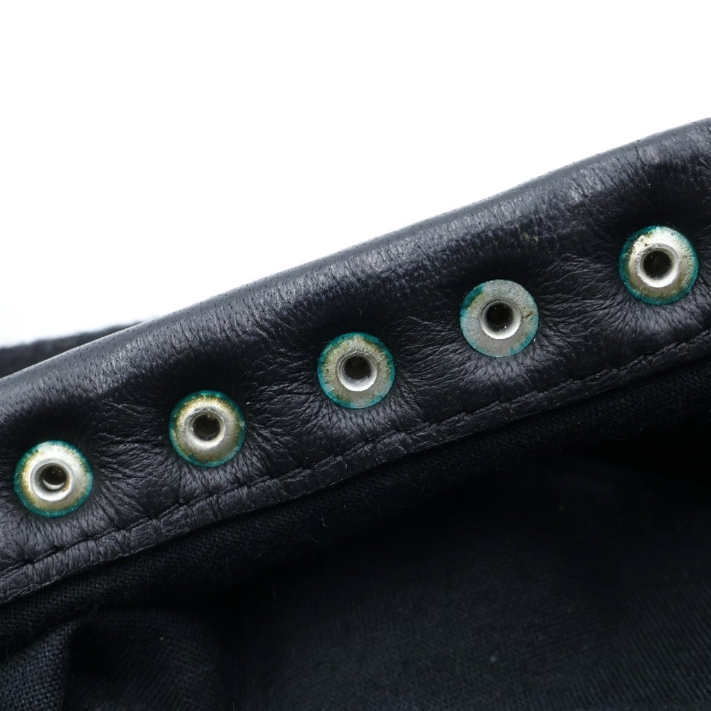 VAQUERA(ヴァケラ) Studded Leather Beret スタッズ レザー ベレー帽 帽子 ブラック レディース
