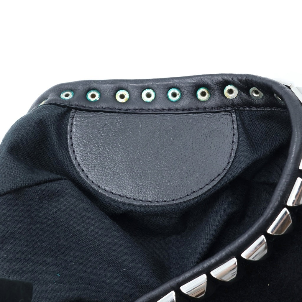 VAQUERA(ヴァケラ) Studded Leather Beret スタッズ レザー ベレー帽 帽子 ブラック レディース