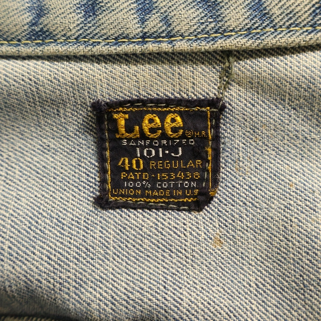 LEE(リー) 60S-70S USA製 四角黒タグ 刺繍 バックデザイン デニムジャケット インディゴ 101‐J