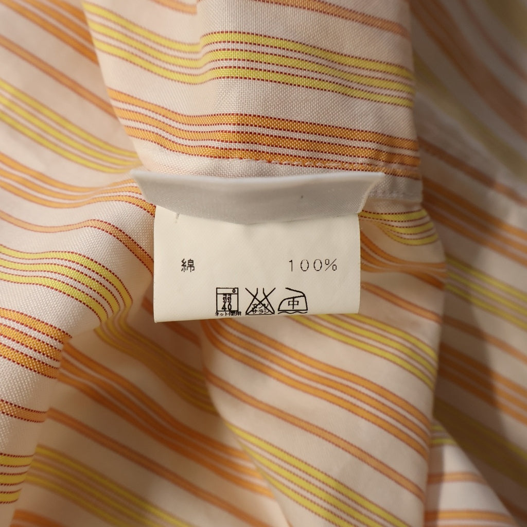 HERMES(エルメス) L/S Shirt ロングスリーブ 長袖シャツ ストライプ オレンジ