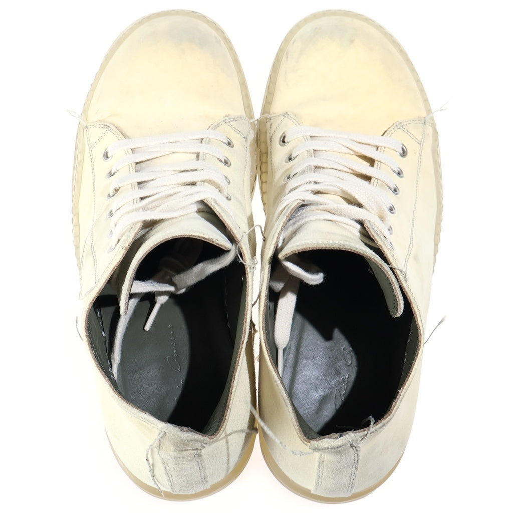 Rick Owens(リックオウエンス) 19SS BABEL RAMONES ラモーンズ ローカットスニーカー ホワイト