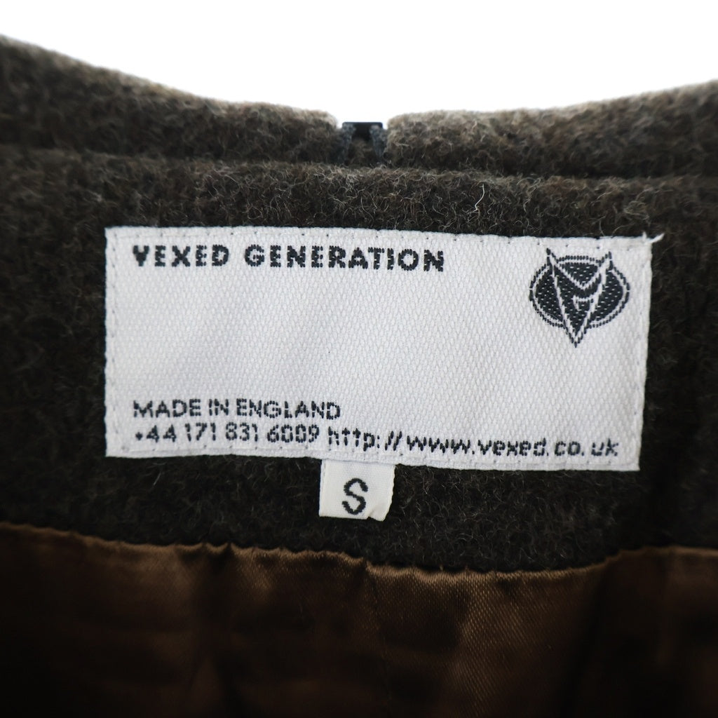 NO BRAND(ノーブランド) 90s Vexed Generation Double Zip Up Wool Coat ヴェクストジェネレーション ダブルジップアップ ウール コート ブラウン