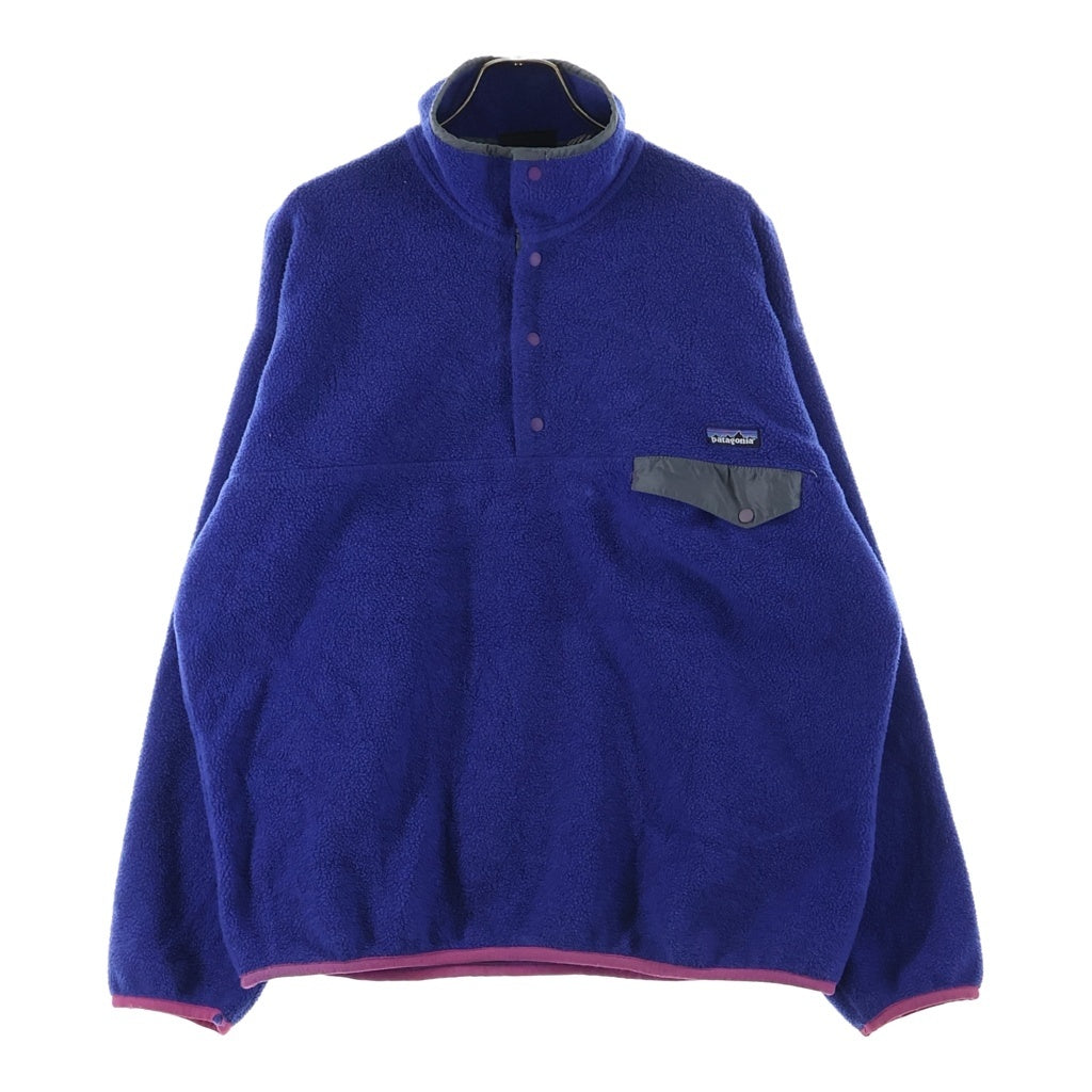 PATAGONIA(パタゴニア) 90s SYNCHILLA Snap-T 99年製 USA製 シンチラ スナップ ボタン フリース ネイビー