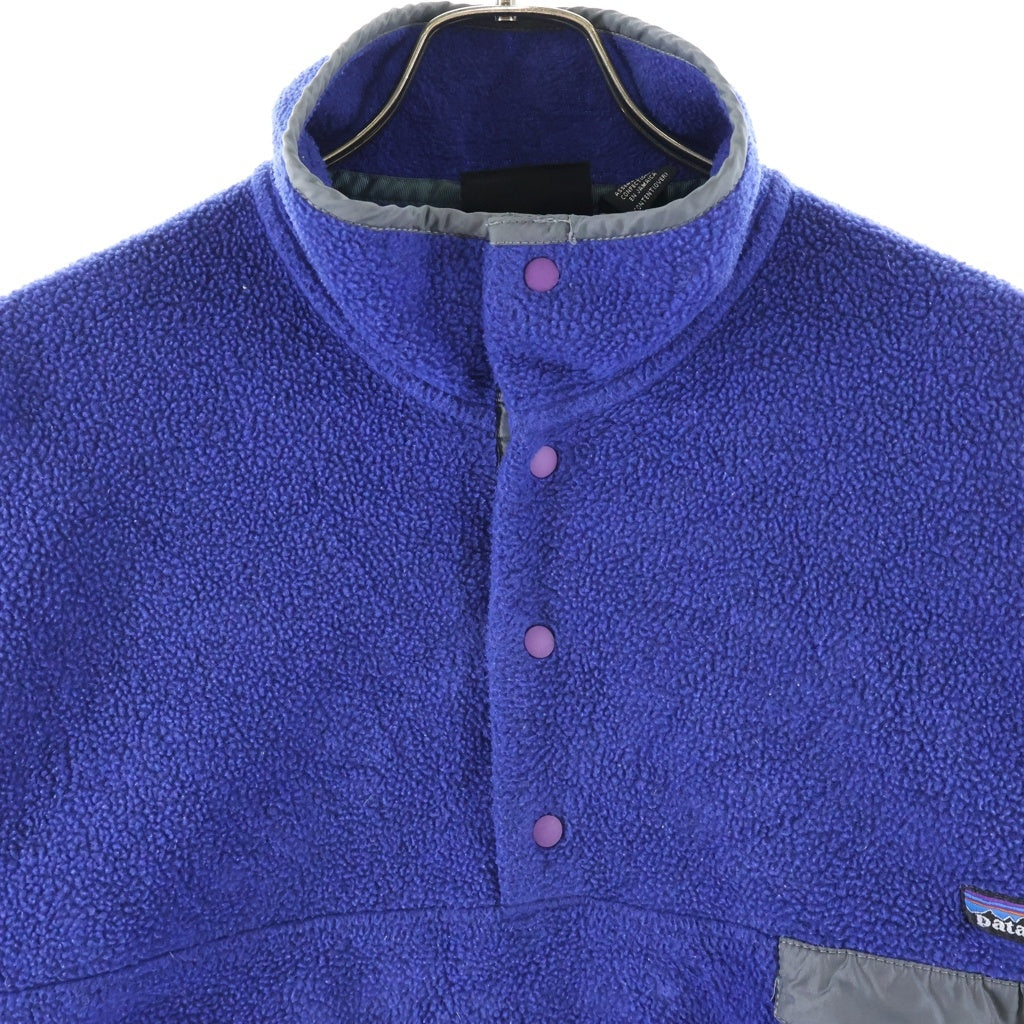 PATAGONIA(パタゴニア) 90s SYNCHILLA Snap-T 99年製 USA製 シンチラ スナップ ボタン フリース ネイビー