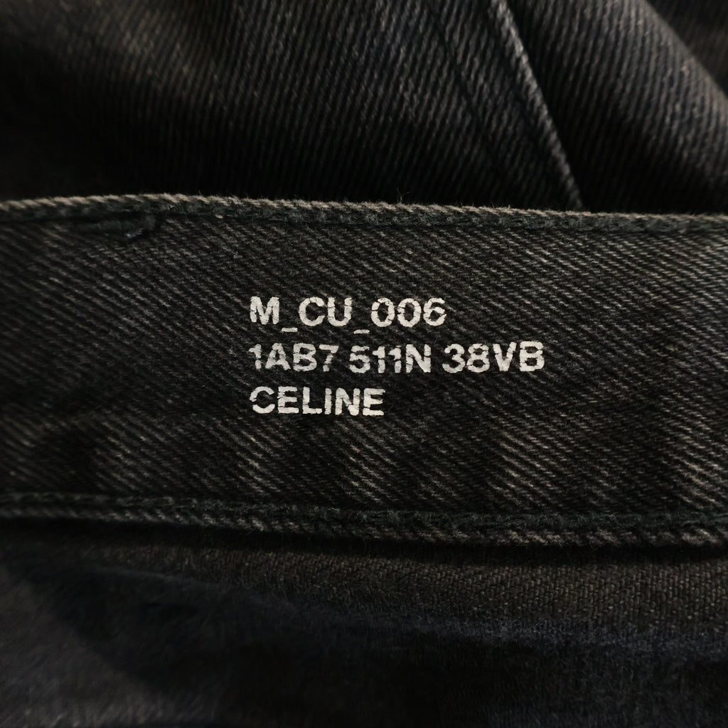 CELINE(セリーヌ) ボタンフライ ストレートデニムパンツ 1AB7 511N 38VB ブラック