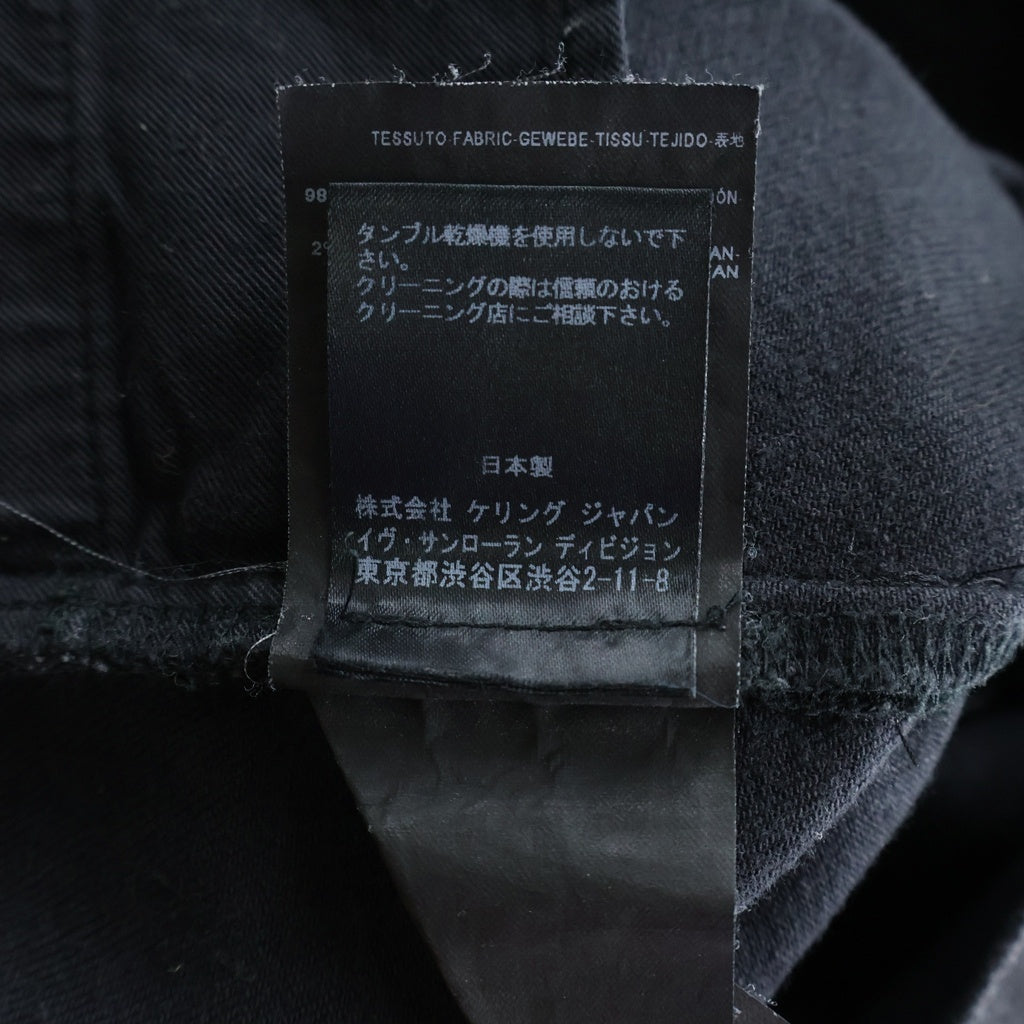 SAINT LAURENT PARIS(サンローランパリ) 14AW KNEECRASH DENIM PANTS362284 Y859F ニークラッシュ ダメージ加工 スキニーデニムパンツ ブラック
