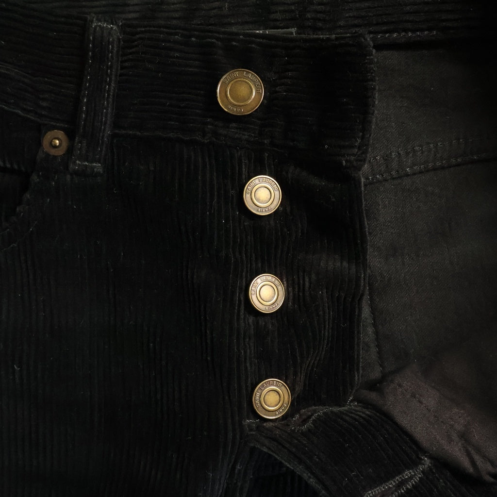 SAINT LAURENT PARIS(サンローランパリ) 18AW コーデュロイフレアパンツ 530365 Y825M ブラック